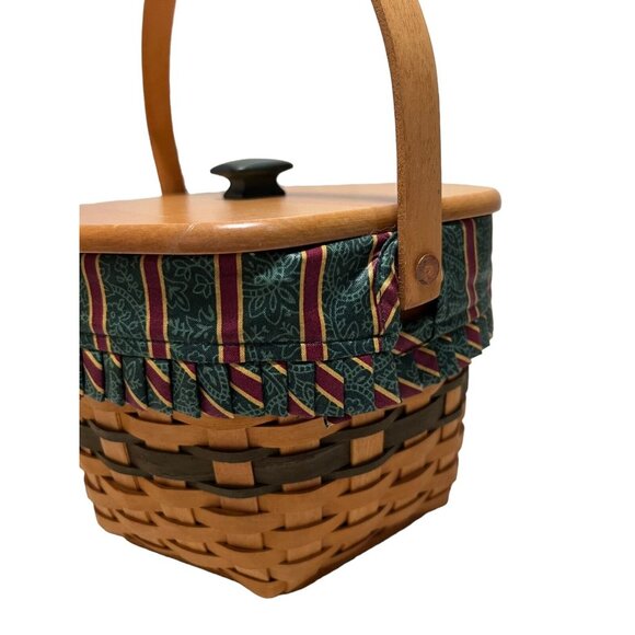 Longaberger Snowflake Basket 1997 Christmas Collection Liner & Divider Insert - Picture 8 of 16